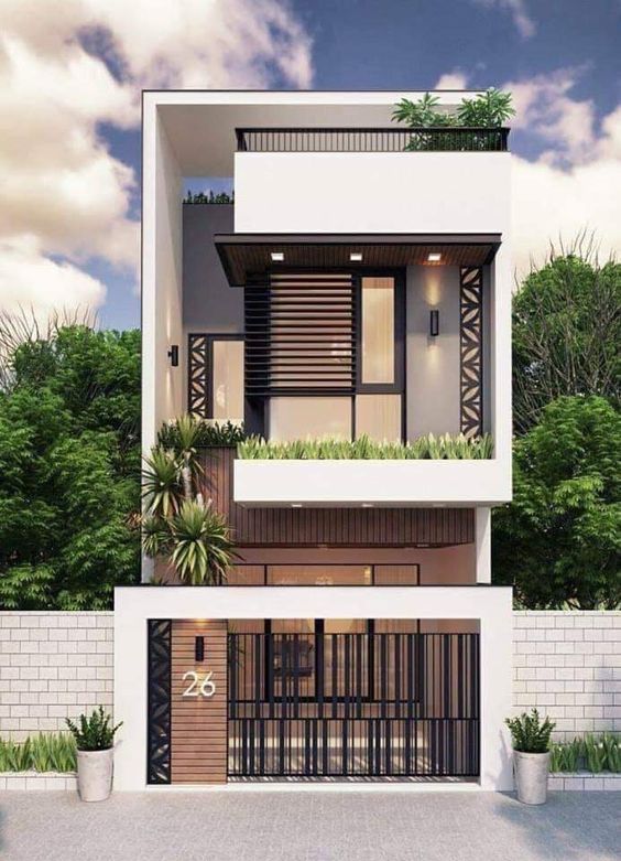 Thiết Kế Nhà Phố 2 Tầng Hiện Đại Tại Củ Chi