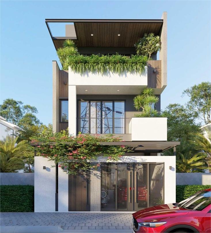 Thiết Kế Nhà Phố 2 Tầng Hiện Đại Tại Củ Chi